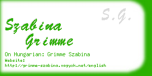 szabina grimme business card